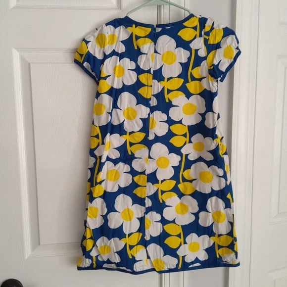 MINI BODENđź’ĄNwotđź’ĄBlue Floral Dress w/ White & Yellow Flowers - Picture 3 of 5